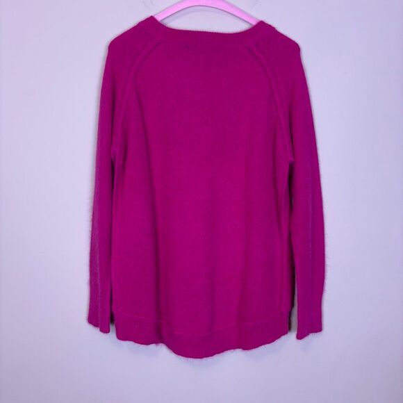 Sandro Pink Fuzzy Angora Pullover Sweater 1 = Small - Picture 2 of 7